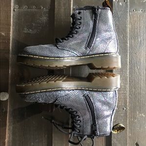 Dr Martens GIRLS Black Sparkle Used Boots